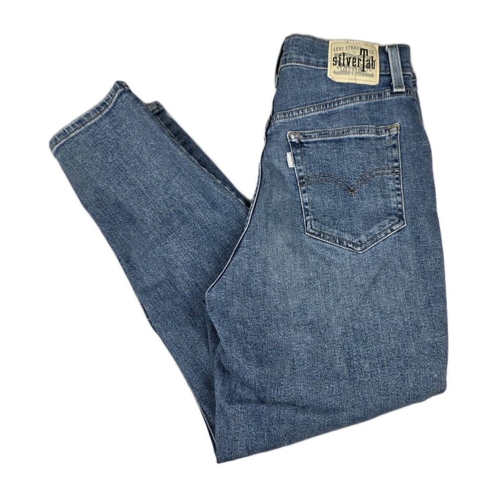 Vintage Levis SilverTab Jeans Womens Size 29 Mom Jean High Rise Tapered Fit Blue